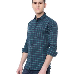 Men's Checks Cotton Buttoned Regular Fit Collared Fullsleeve Casual Wear Fashion Shirt