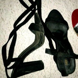 Imported Black Heels Size 39