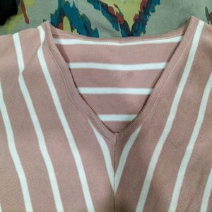 beautiful white and pink top striped