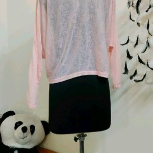 Sheer Sweater Like Plus Size Top