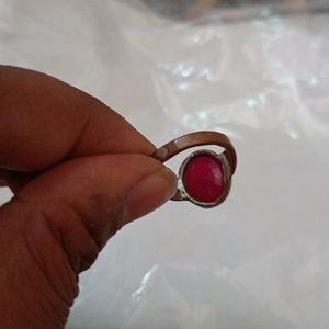 Natural Ruby Ring In Copper