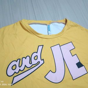 Yellow Printed Tom& Jerry Top