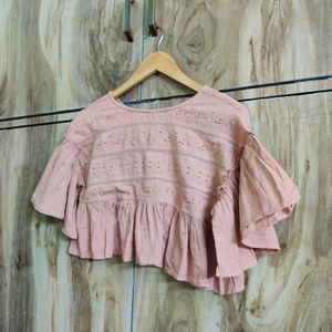 Light Brown Crop Top Bust Size-34-36