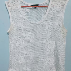 Net Sleeveless Top For Women