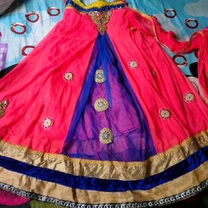 Rani Pink Lehenga For 14 To 15 Year Old Girls