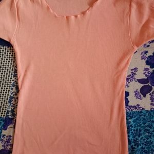 Peach Colour Cotton Top