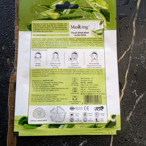 Masking  Skin Moisturizing Alovera Face Sheet Mask