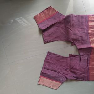 Pink Cotton Saree