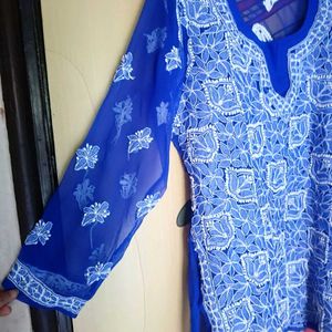 Lucknowi Top With Chikankari Work