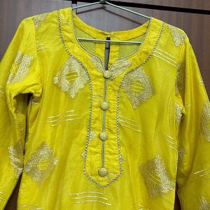 Women Yellow Palazzo Suit