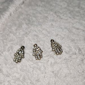 Set Of 3 Hamsa Diamond Charms