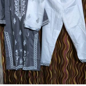 Cotton Kurta Set With Dupatta