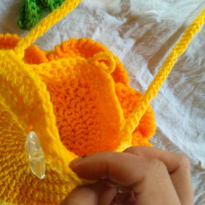 Hand Made Crochet Sling Bag