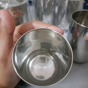 Set Of Six Steel Glasses