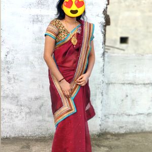 Party Wear Saree With Blouse