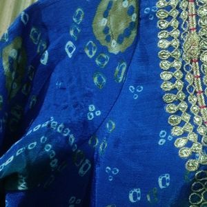 Blue Green Salwar Kameez Set