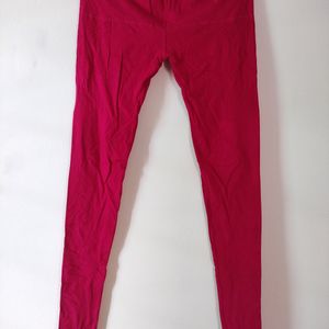 2 Leggings For Women, Pink And Mustard, 30