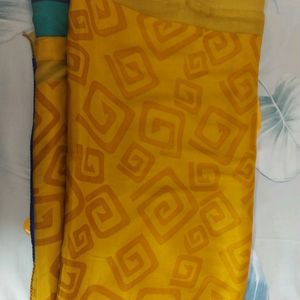 Mustard Yellow Saree