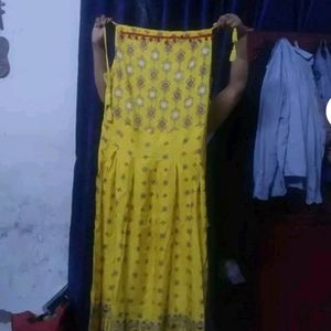 Wome Beautiful Yellow Sleeveless Gown