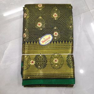 Brocade Jhalak With Stone Work