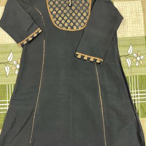 Black A-line kurti