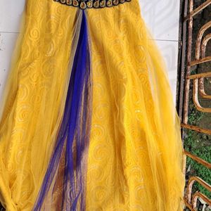 Velvet Heavy Work Blouse And Lehenga