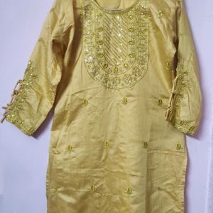 Gold Embroidery Kurti