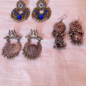 Set Of 3 Traditional Earrings