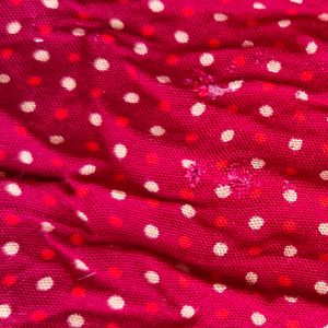 Maroon-red Polka Printed Regular Tunic