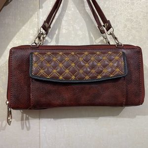 Synthetic Leather Wallet Handbag