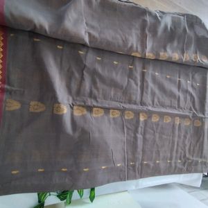 Grey and Maroon Saree (Women's)