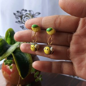 Lemon Bee Earrings/studs