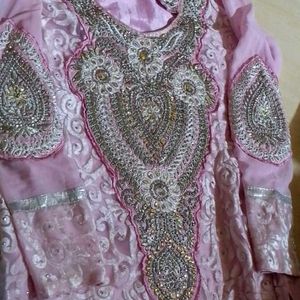 Pakistani Suit Set-Beautiful Heavy Front Back Work