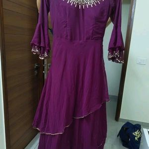 Floor Length Gown - Purple