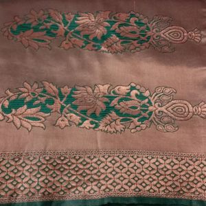 Green And Gold Pattu Saree