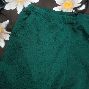 Green Touser With Pocket