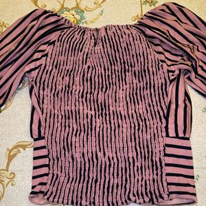 Striped Top With Bellsleeves