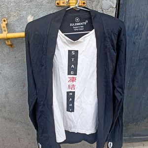 Black & White Jacket Tshirt