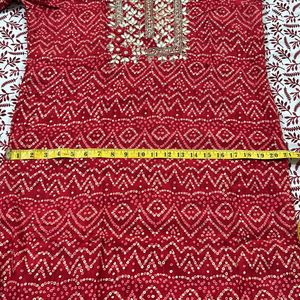 Kurta Pant And Dupatta Set Xl In Suber Condition