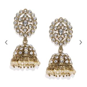 American Diamond Studded Jhumkas