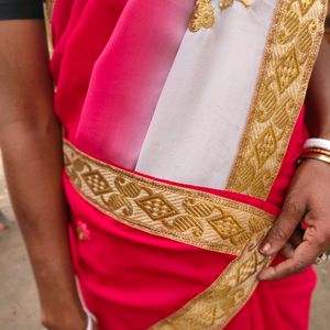 Red N White Saree