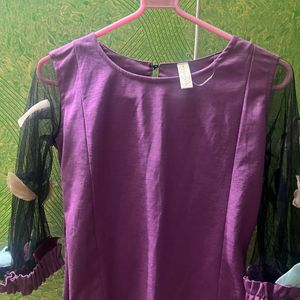 Purple Top With Beautiful Sleeves