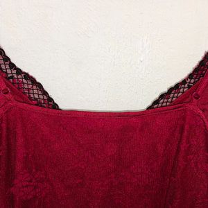 Trendy New Red Wine Sexy Top For Women