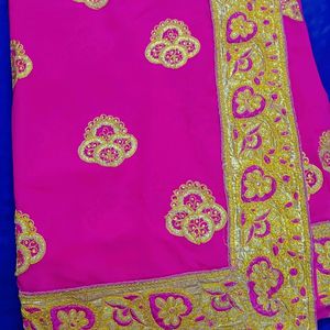 Golden Embroidery Saree