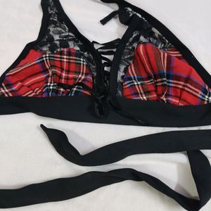 Checked Tie Up Innerwear