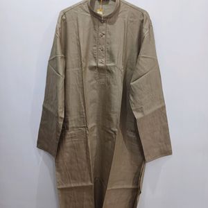 Kurta Chudidar Set (Olive Silk)