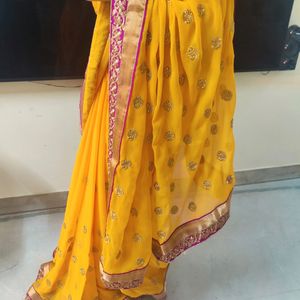 Yellow Coloured Saree