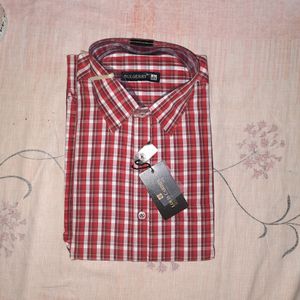 Red Check Pattern Full Sleeve Shirt