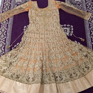 Golden Anarkali Available In Offer