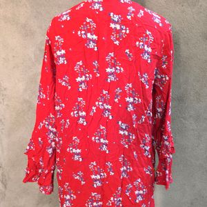 Flower Pattern Western Top